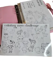 Beautiful Coloring Savings Challenge A5 Binder Cash Budget Binder Savings Moo Cow Farmhouse Envelope