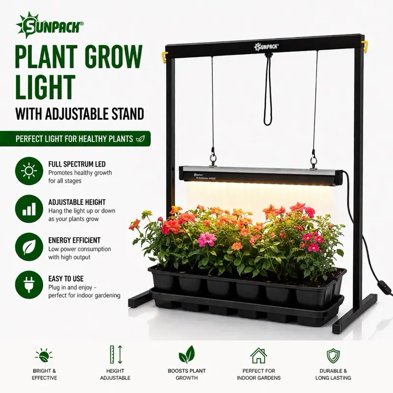 LED Grow Light with Adjustable Stand – Full Spectrum Plant Light for Indoor Plants