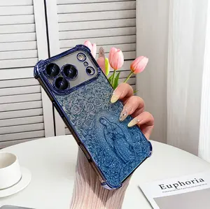 【1pcs】Luxury Sparkle Angel Print Phone Case | Anti-Drop Electroplated Frame Protector for iPhone