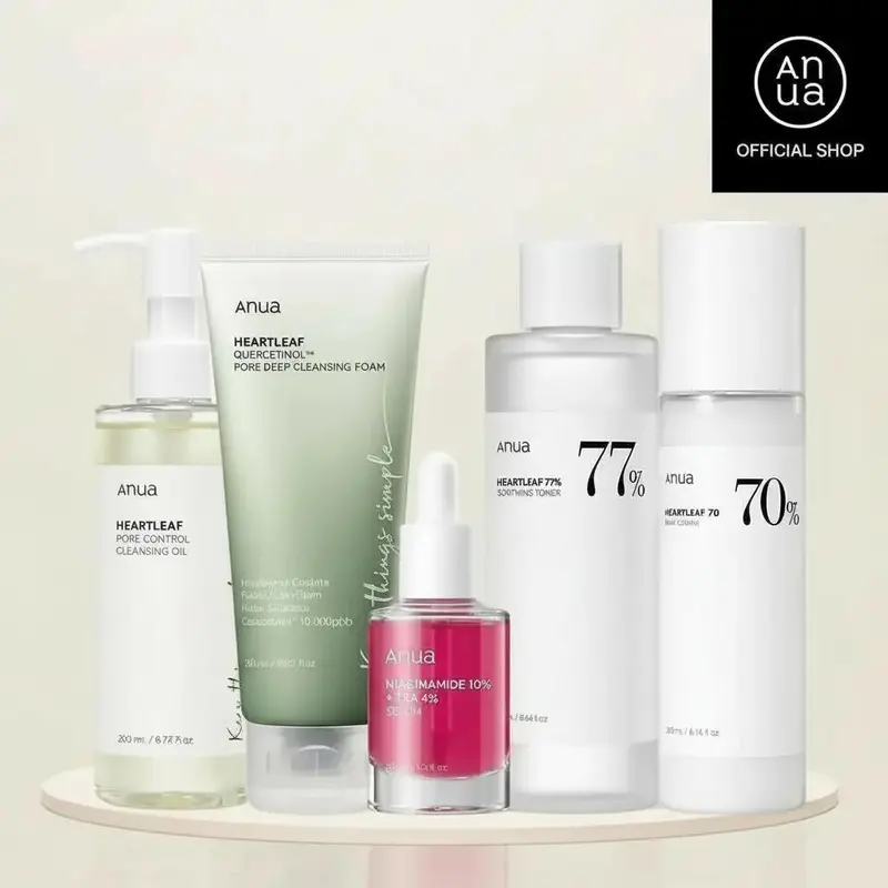 [𝔸𝕟𝕦𝕒]  (OilCleanser + Cleansing Foam + Toner +Discoloration Serum + Calming Moisturizer)  48