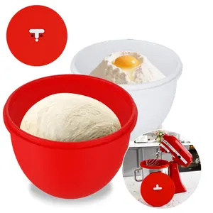 2 Pack Silicone Liners for Kitchen Aid 5 Qt Tilt-Head Stand Mixer | Odourless,Thicker, Cold/Heat-Resistant & Non-Stick | Fits 5 Quart Mixing Bowl | Set of 2 with Lids&Air Value