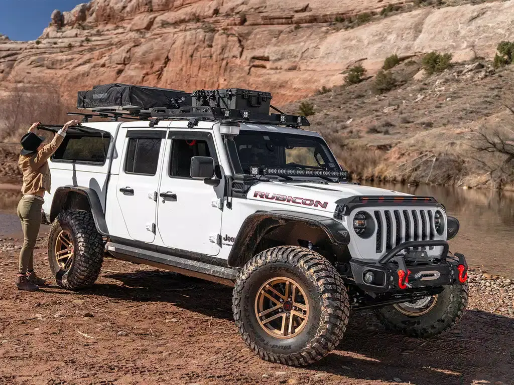 Rugged Ridge Arcus Front Bumper Set w/ Overrider I '18- '24 Jeep JL Wrangler / '20- '24 Jeep JT Gladiator