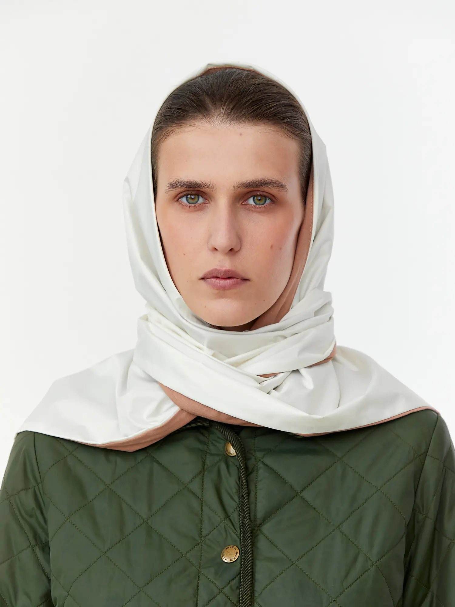 Waterproof Scarf with cotton in Beige
