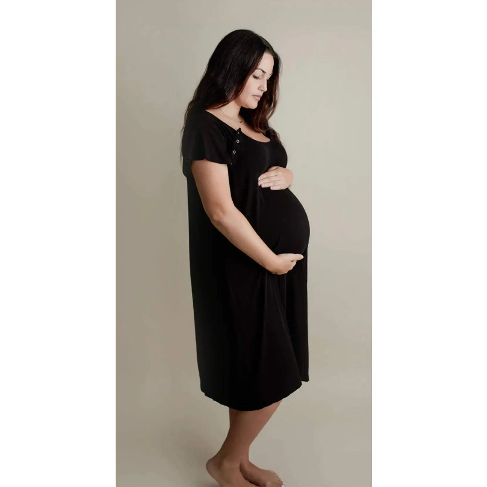 Black Mommy Labor and Delivery/ Nursing Gown