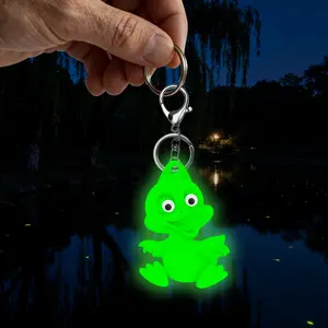 Glow-In-The-Dark Duck Keychain Charm, Unique Sturdy Cute Animal Accessory for Keys, Night-Light Pendant for Bags & Backpacks, Fun Gift Idea, Portable Keychain Light