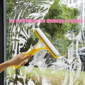 2025 New 3-in-1 Window Cleaning Tool, Multi-Function Spray Squeegee for Glass Doors, Windows, and Mirrors — Includes Scraper, Brush, and Spray Function. All-Purpose Glass Cleaner.