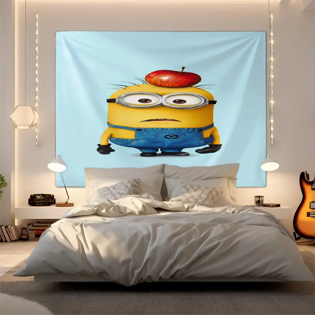Home Decoration With Minion Patterned Tapestries, Tapestry Room Decor, Fashionable Room Flags, Unique Wall Art In Living Rooms And Bedrooms, Suitable As Birthday And Daily Holiday Gifts