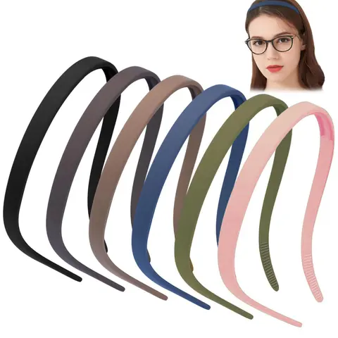 Glasses-Headband Designed For Eyewear, Flex, No Pressure,No Headache, Comfortable Thin Headband For Women, Simple Plain Non-Slip Headband, Casual Versatile Hair Accessories For Women, Minimalist Headwear, Clean Girl Aesthetic Outfit Hair Accessories