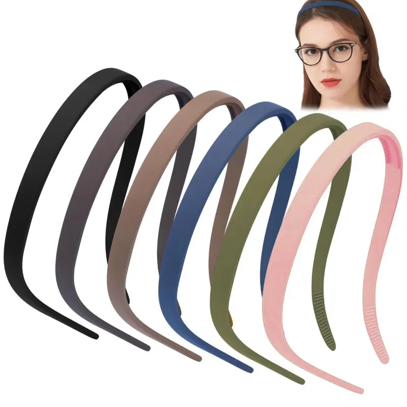 Glasses-Headband Designed For Eyewear, Flex, No Pressure,No Headache, Comfortable Thin Headband For Women, Simple Plain Non-Slip Headband, Casual Versatile Hair Accessories For Women, Minimalist Headwear, Clean Girl Aesthetic Outfit Hair Accessories
