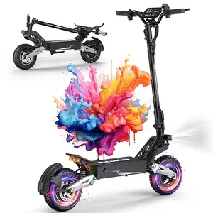 OOTD T10 Electric Scooter for Adults, 900W Motor 34 MPH Max Speed & 48V 13.5AH Battery Up to 60 Miles Range, 11 Inch All-Terrain Tires Folding E Scooter with Dual Suspension & HD LCD Display