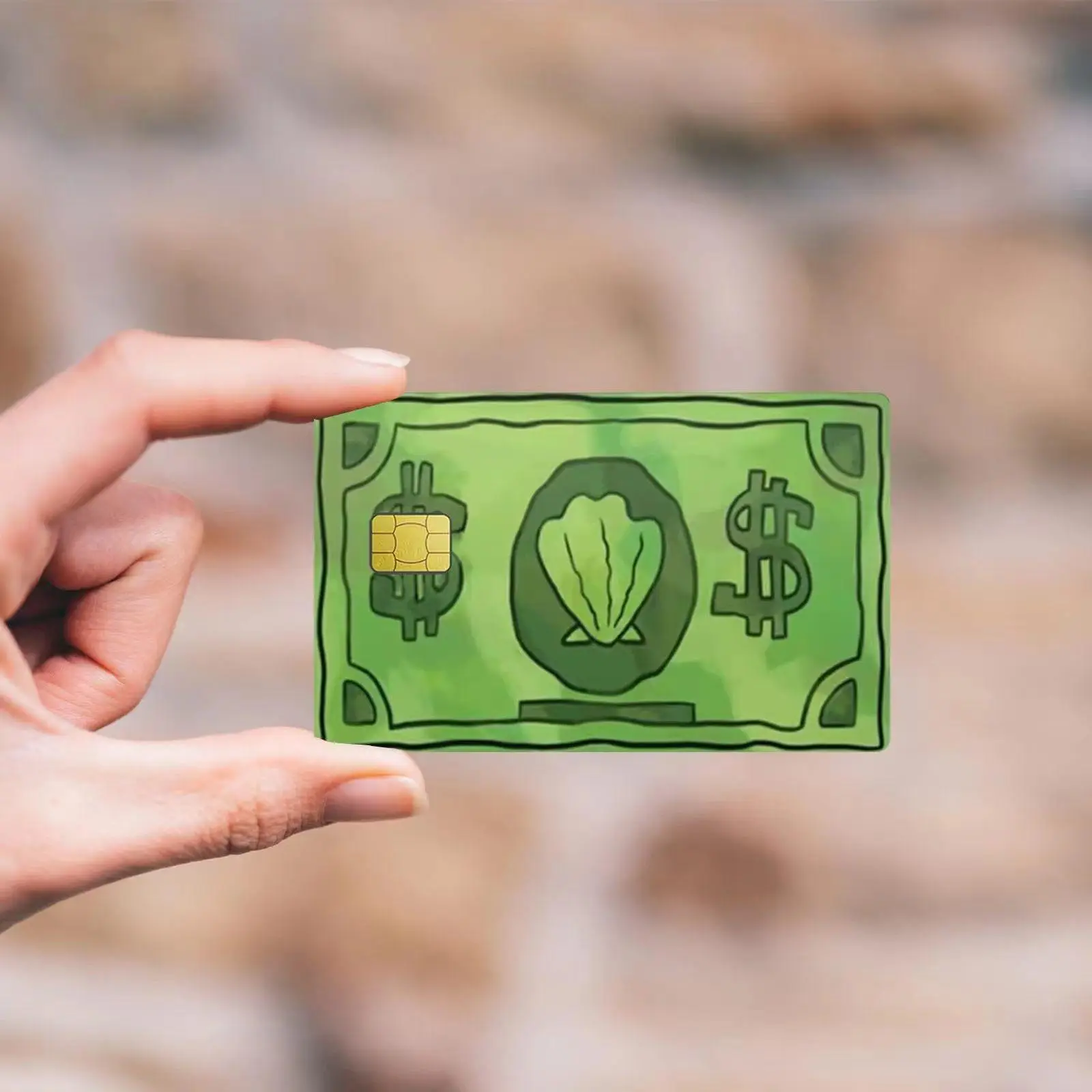 Credit Card Pattern Sticker, Waterproof Anti-Slip Self-Adhesive, Durable Scratch Resistant, Easy Apply Remove, Card Accessories