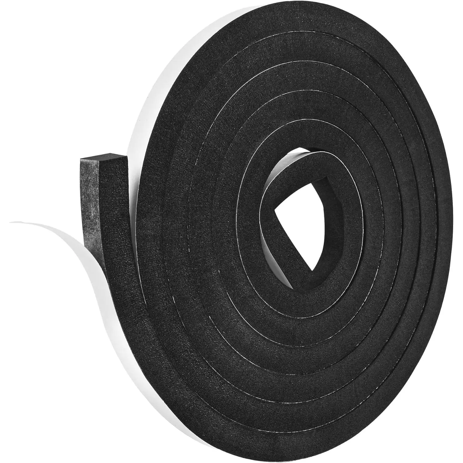 Self Adhesive Foam Tape Weatherstrip 1/2In x 1/2In x 16.5Ft High Density Foam Insulation Strips Seal Weather Stripping with Strong Adhesive for Door and Window Sound Isolation Soundproofing