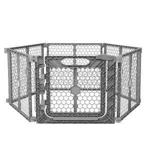 EveryYay In The Zone Convertible Plastic Walk Through Pet Gate & Play Pen