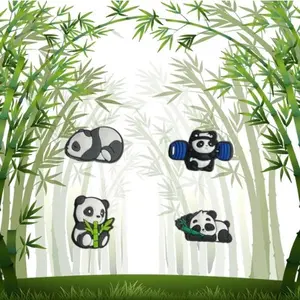 Panda Croc Charms Shoe Footwear Decor Comfort