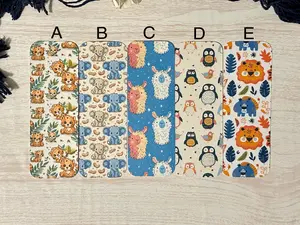 Zoo Days Bookmark Set: Lion, Llama, Elephant, Cheetah, Penguin