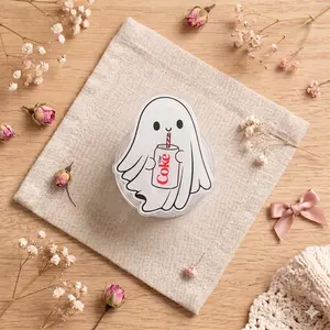 Cute Ghost Magnetic Phone Grip Stand, Funny Soda Drink Acrylic Phone Holder, Kawaii Expandable Grip for iPhone & Android