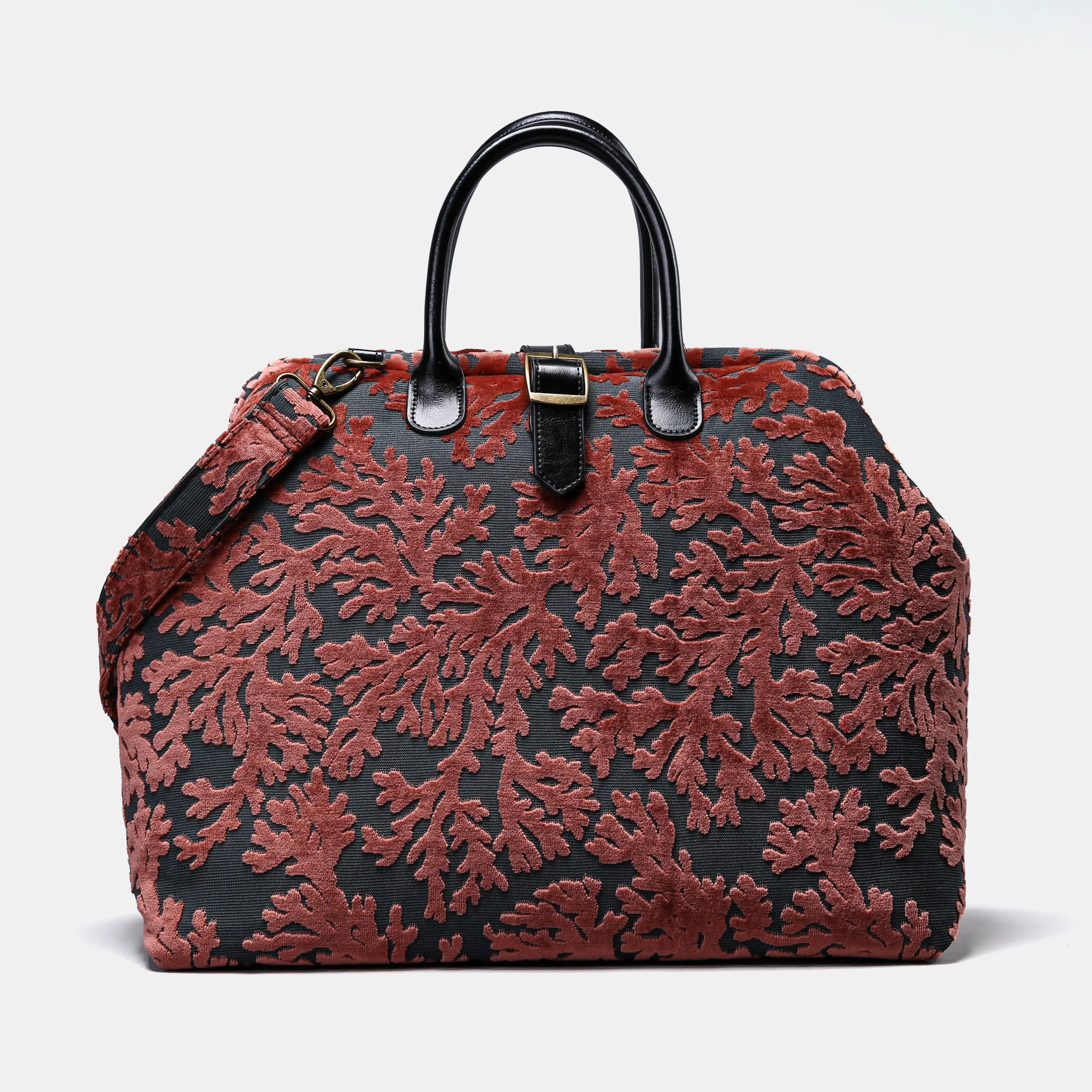 Burnout Velvet St Tropez Scuba Coral Mary Poppins Weekender Aesthetic Shoulder Handbag Authentic Bag