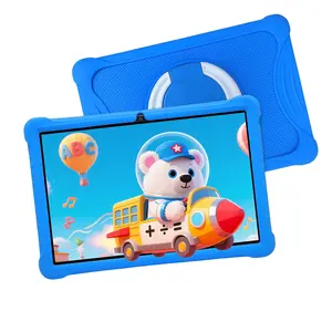 Kids Tablet 10.1 Inch Android, Toddler Learning Tablet with Parent Control, Shockproof Case, Eye Protection IPS Screen, 5G WiFi + Bluetooth, Educational Gift for Boys GirlsChristmas Birthday