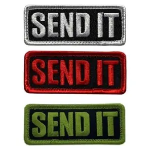 Send It Military Combat Sniper Patch [Hook Fastener-3.0 X 1.25 ] 3 Piece for Jackets, Vests, Hats, Jeans, Backpacks, and Tactical Gears.