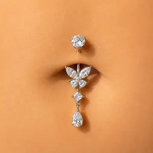 Titanium Small Mariposa Belly Ring