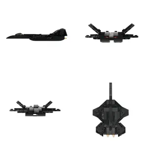 YF-23 Black Widow Stealth Fighter Building Block Model, Children's Easy Assembly Educational Toy, Desktop Decoration