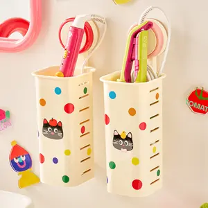 Suction cup hair curler storage box, wall-mounted, no drilling required, bathroom towel storage rack, comb storage rack