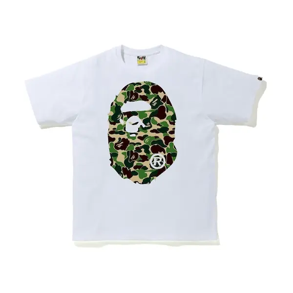 BAPE ABC Camo Big Ape Head Tee White/Green
