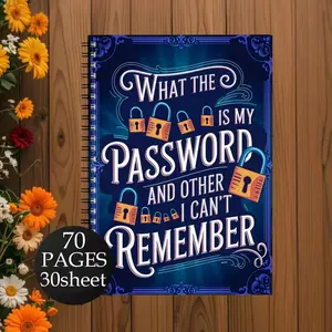 Minimalist Advanced Password Book, Personal Organizer Book, Secure & Organized Login Credentials Organizer, Ideal Gift for Tech Enthusiasts & Digital Users