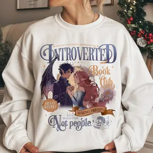 Introverted Book Club Shirt, Making Friends With Characters Not People, Anti Social Reader Gift, Funny Fantasy Romance Tee, Bookish Merch