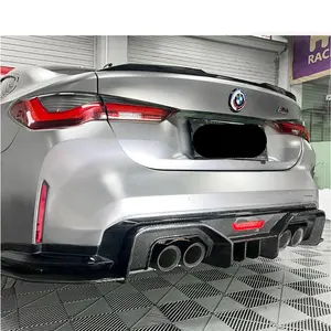 Carbon Fiber AD Style Rear Diffuser w/ LED Light for BMW G80 G81 G82 G83 M3 M4