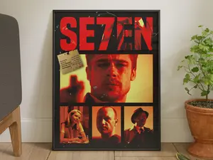 Seven , Movie POSTER UNFRAMED  Se7en . Wall Hangings, , , Digital Download, , Digital POSTER UNFRAMED
