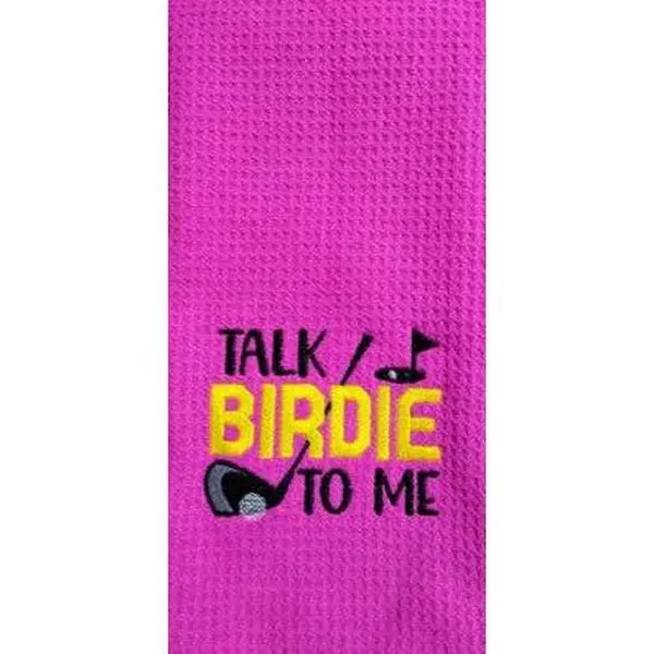 Talk Birdie To Me Golf Towel