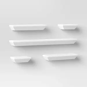 Threshold 5 Shelves Wall Mounted Shelf Modular Display 5PC Storage White