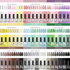 LIMEGIRL 6-Piece 8ml Set of Trendy Gel Nail Polish: Clear, Natural, Quick-Drying DIY Nail Art Liquid Gel Polish—New Spring 2026 Arrival, Gel Based