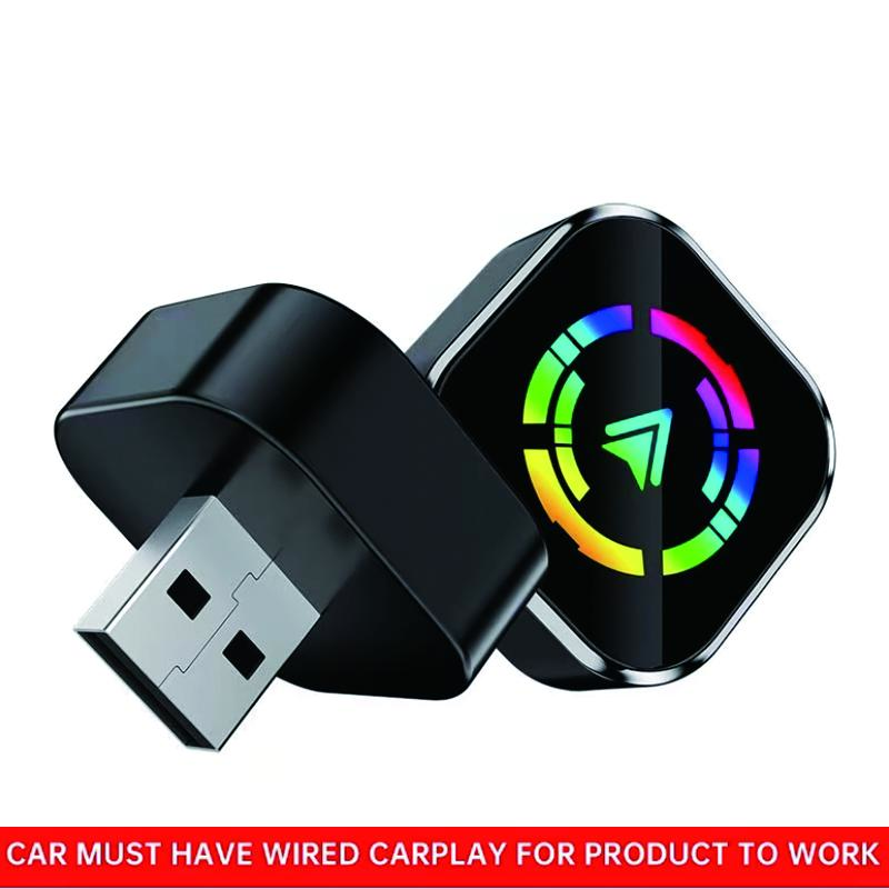 2 in 1 Wireless CarPlay Adapter for iOS & Android Convert Wired to Wireless Compatible with Factory Wired Cars from 2016 onwards