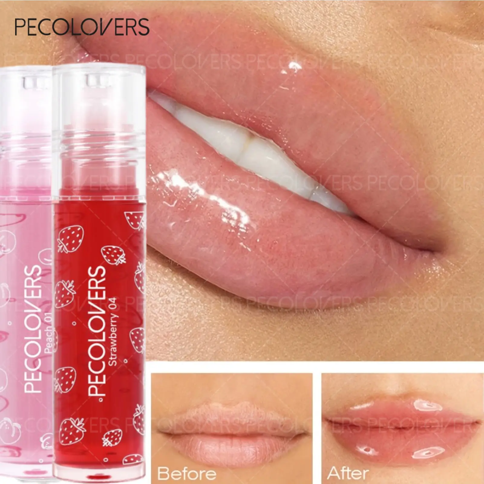 Crystal Jelly Clear Moisturizing Lip Oil Plumping Lip Gloss Makeup Sexy Plump Lip Glow Oil Tinted Lip Plumper Korean Cosmetics Lip Plumping Lipstick