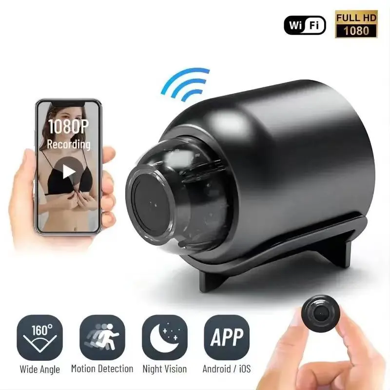 Camera  gate X5 Wireless Indoor Security Camera 1080P Anti-theft Video Recording Memory Card Support IP Camera USB Voice APP Compatible