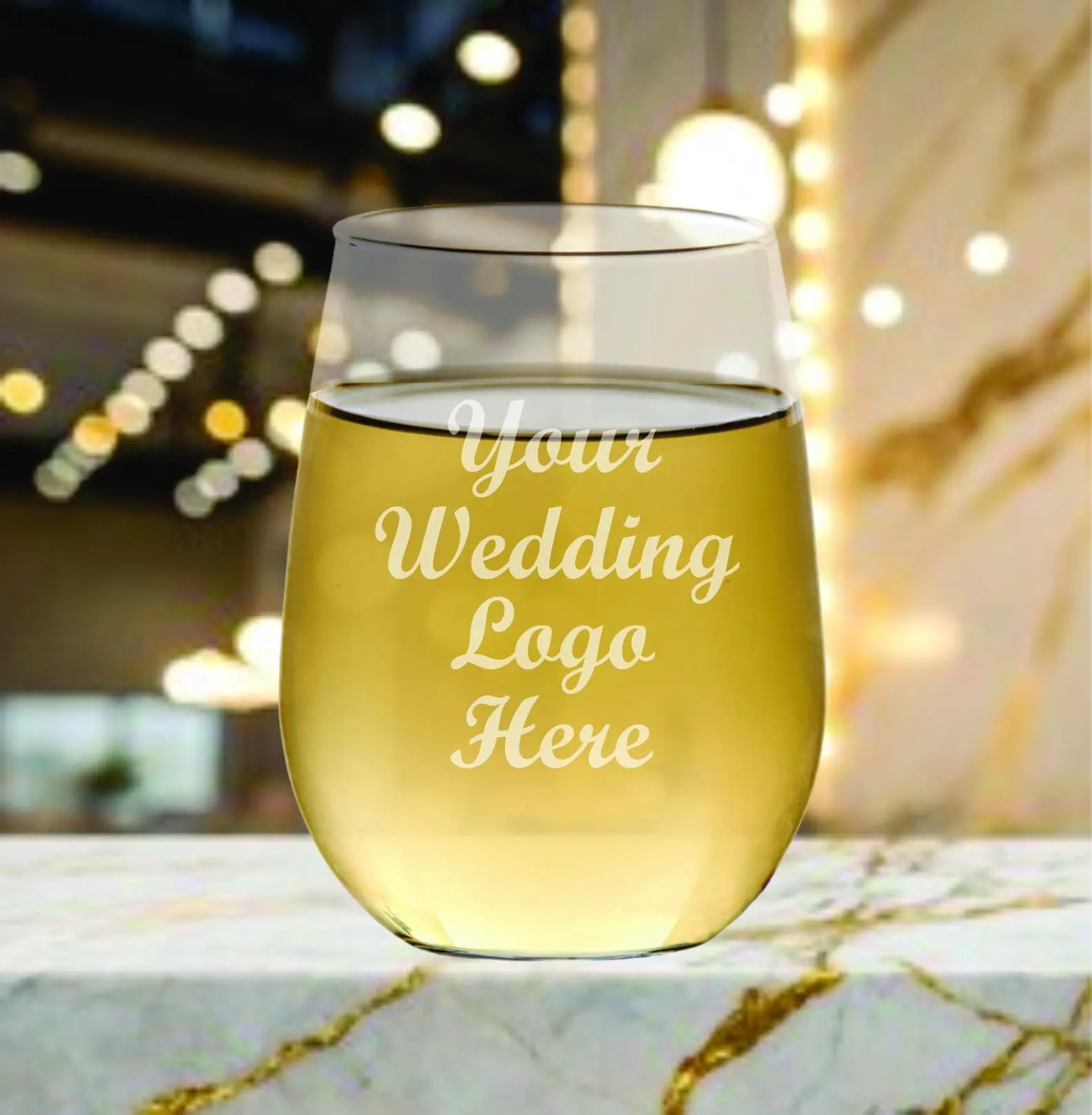 Custom Stemless Wine Glass Wedding Favors, Personalized Engraved Glasses , Wedding Party favor, Bulk Wedding Favors, Wedding Guest favors