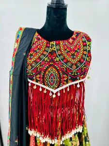 Aliya style choli with gamthi kalmkari and cotton print backless choli with beautiful tassels with real kodi and latkans size 38-44