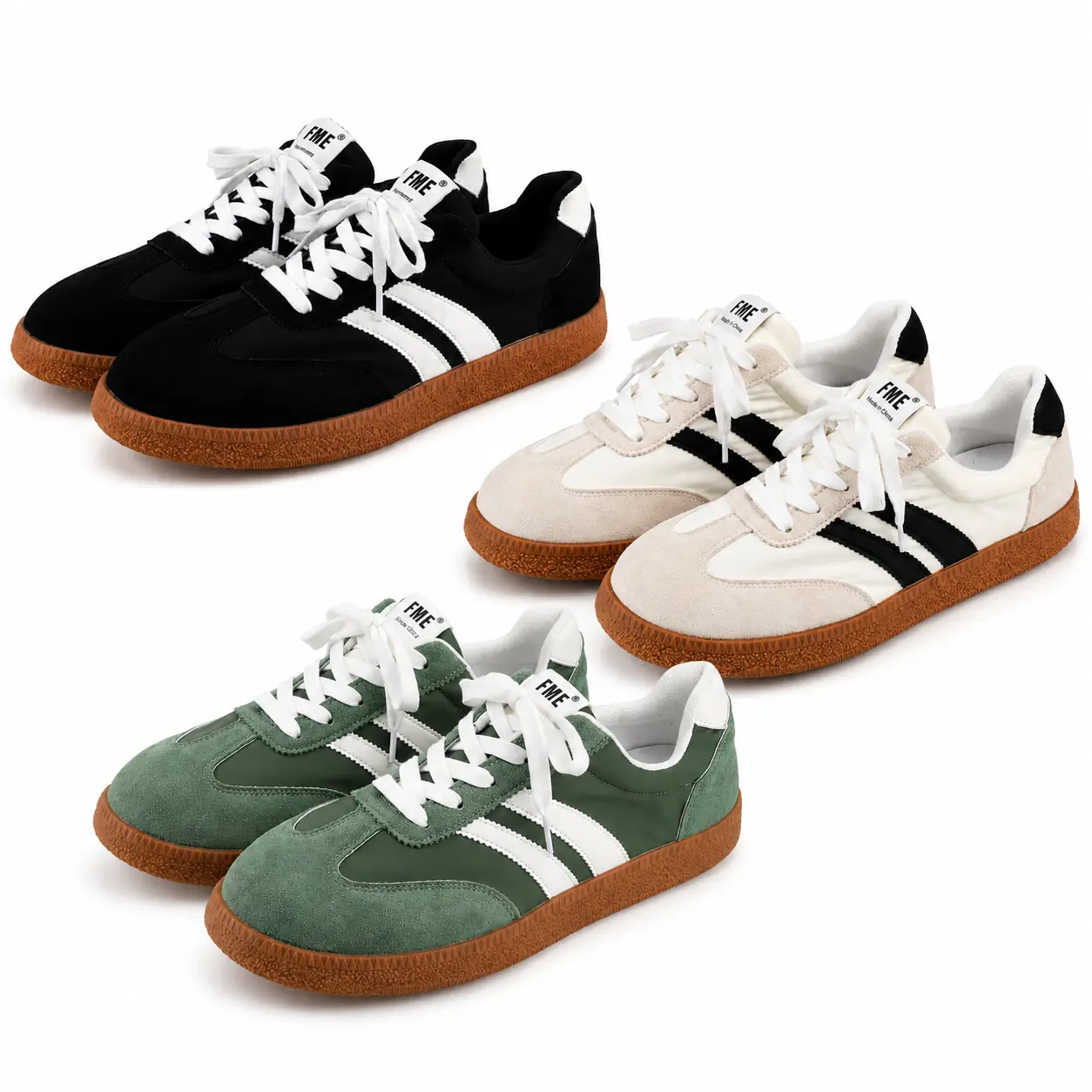 Women's Classic Retro Suede-Leather Casual Sneakers - Breathable Round Toe Training Footwear with Lightweight Cushioning for Daily Wear & Athletic Use, Lace-Up