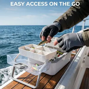 Refrigerator Sticker Fishing Box, Storage Box, Toolbox, Fishing Storage Helper, Organize Your Gear Efficiently, Perfect for Anglers
