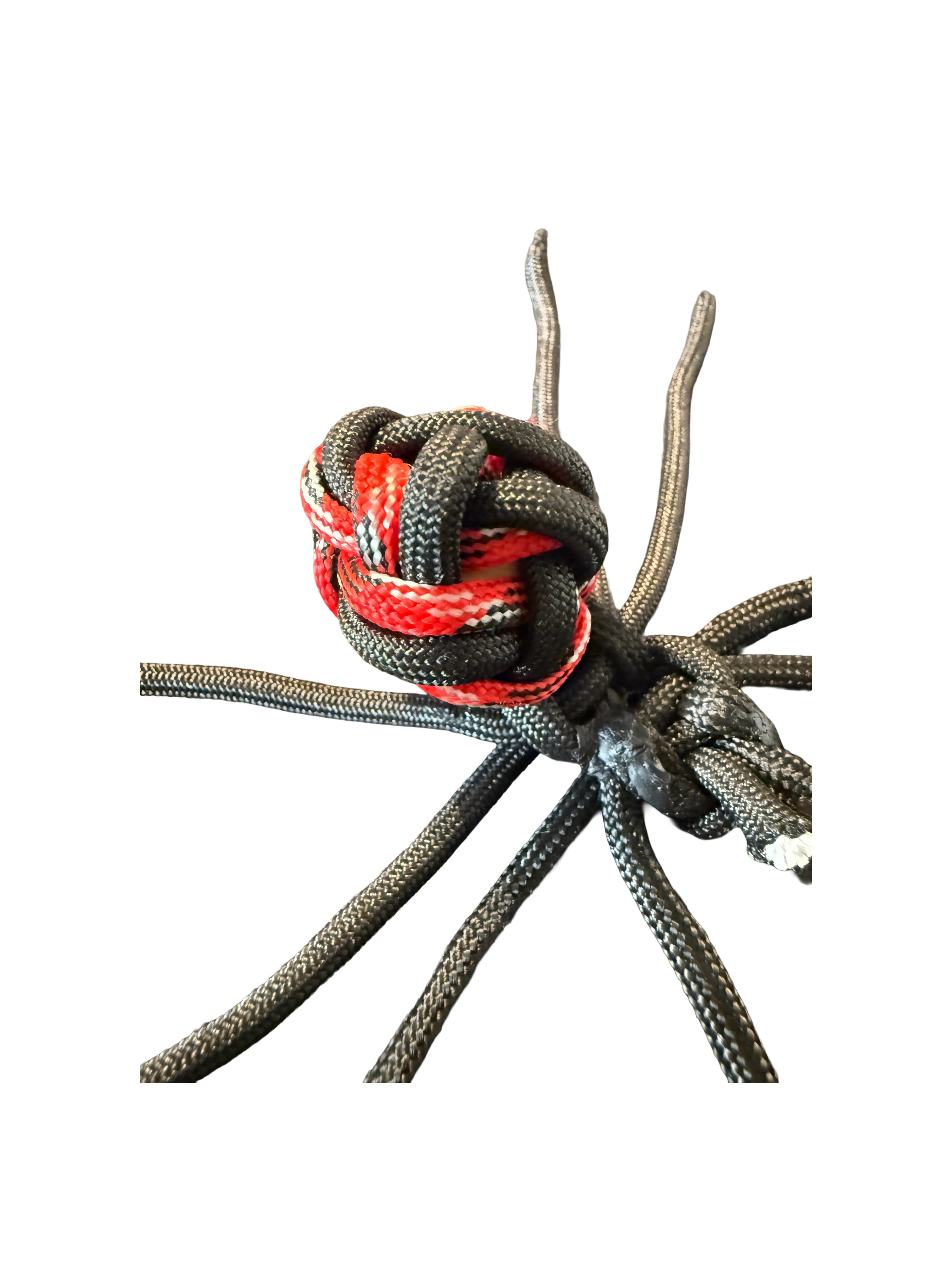 Paracord-Made Black Widow Spider Figurine, Spider-Shaped Monumental & Decorative Collectibles, Home Decor Statue for Display or Play