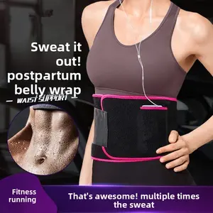 Adjustable Waist Support Belt, Workout Compression Wrap for Fitness Training & Back Support
