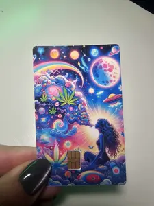 Colorful Female Toker  Credit / Debit Card Skin