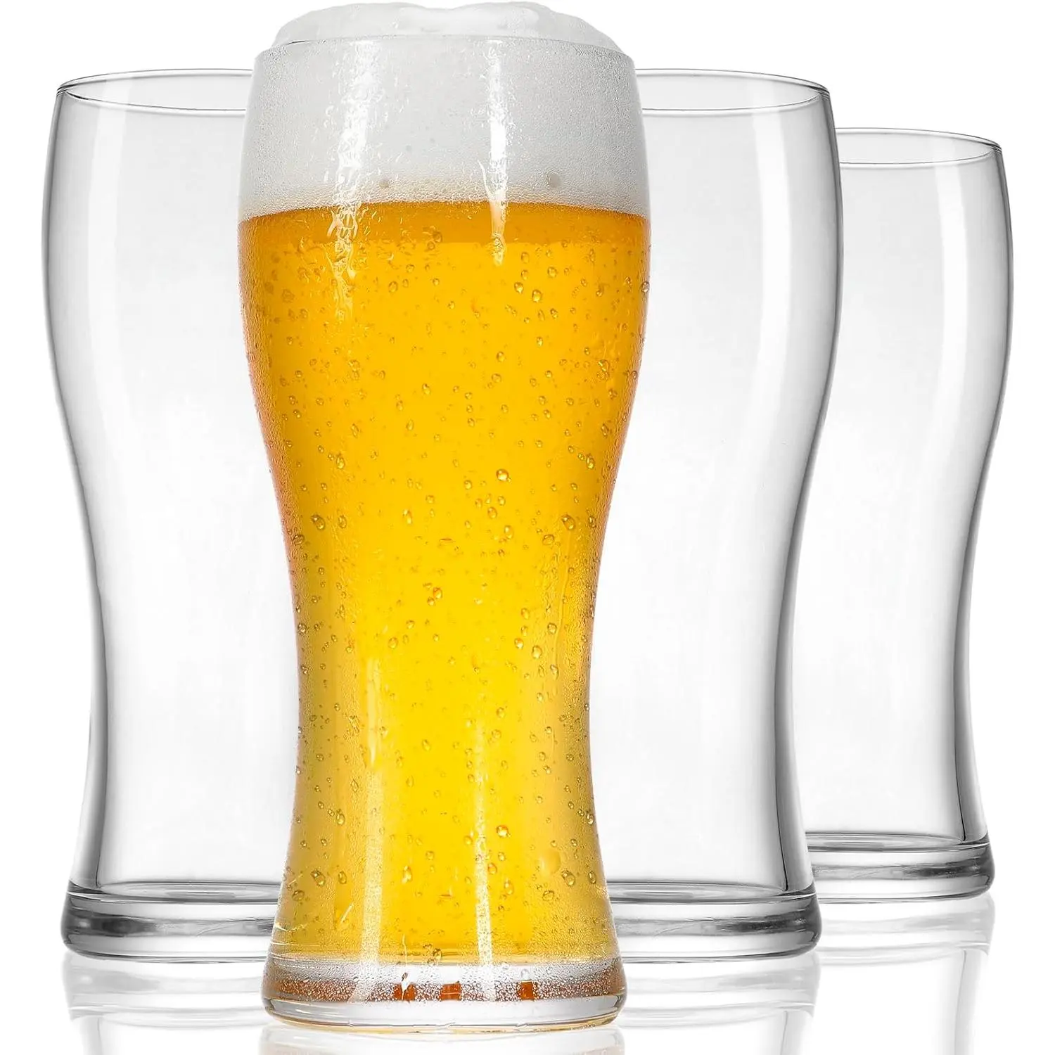 Beer Glasses Set of 4, 15.5 oz Pint Glasses Pilsner Glasses for Father, Beer Mug Gifts for Men