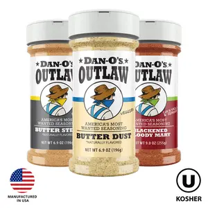Dan-O's Outlaw Seasoning 3 Bottle Combo - Butter Dust, Butter Steak & Blackened Bloody Mary Dan-O's Outlaw Seasoning 3 Bottle Combo - Butter Dust, Butter Steak & Blackened Bloody Mary
