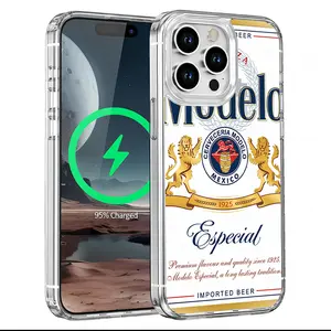Modelo Especial Alcohol Drinking Pattern Aesthetic Acrylic Casing For iphone 16 15 14 13 12 11 X XS PRO PLUS MAX Fashionable Magnetic MagSafe Transparent Touch TPU PC Gift Shockproof Full Protection High-quality Anti-Drop Phone Cases Shell Cover