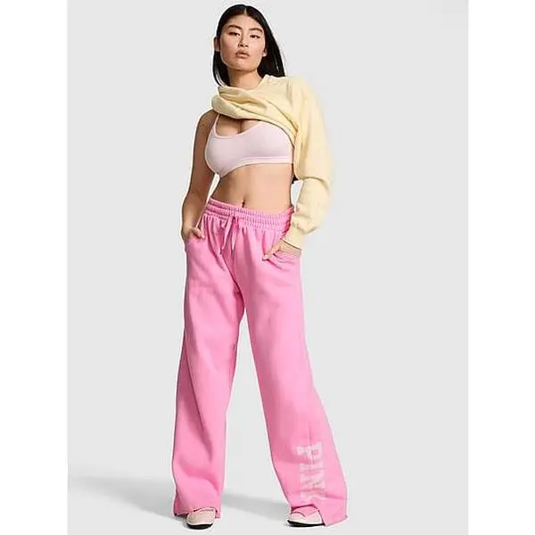 PINK Campus Fleece™ Wide-Leg Split-Hem Sweatpants PINK Campus Fleece™ Wide-Leg Split-Hem Sweatpants