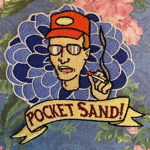 3.5" Pocket Sand Embroidered Iron on Patch