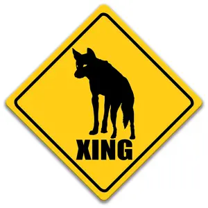 Coyote XING Caution Sign Coyote XING Caution Sign